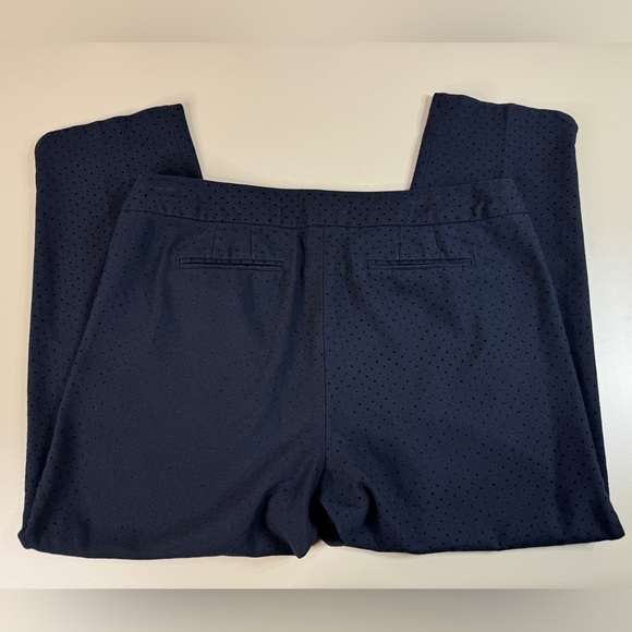 Talbots Hampshire Ankle Navy with black velour polkadot pattern women’s 14 P - Picture 11 of 13